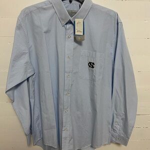 North Carolina Tarheels Blue Relaxed Fit Casual Button Down Shirt